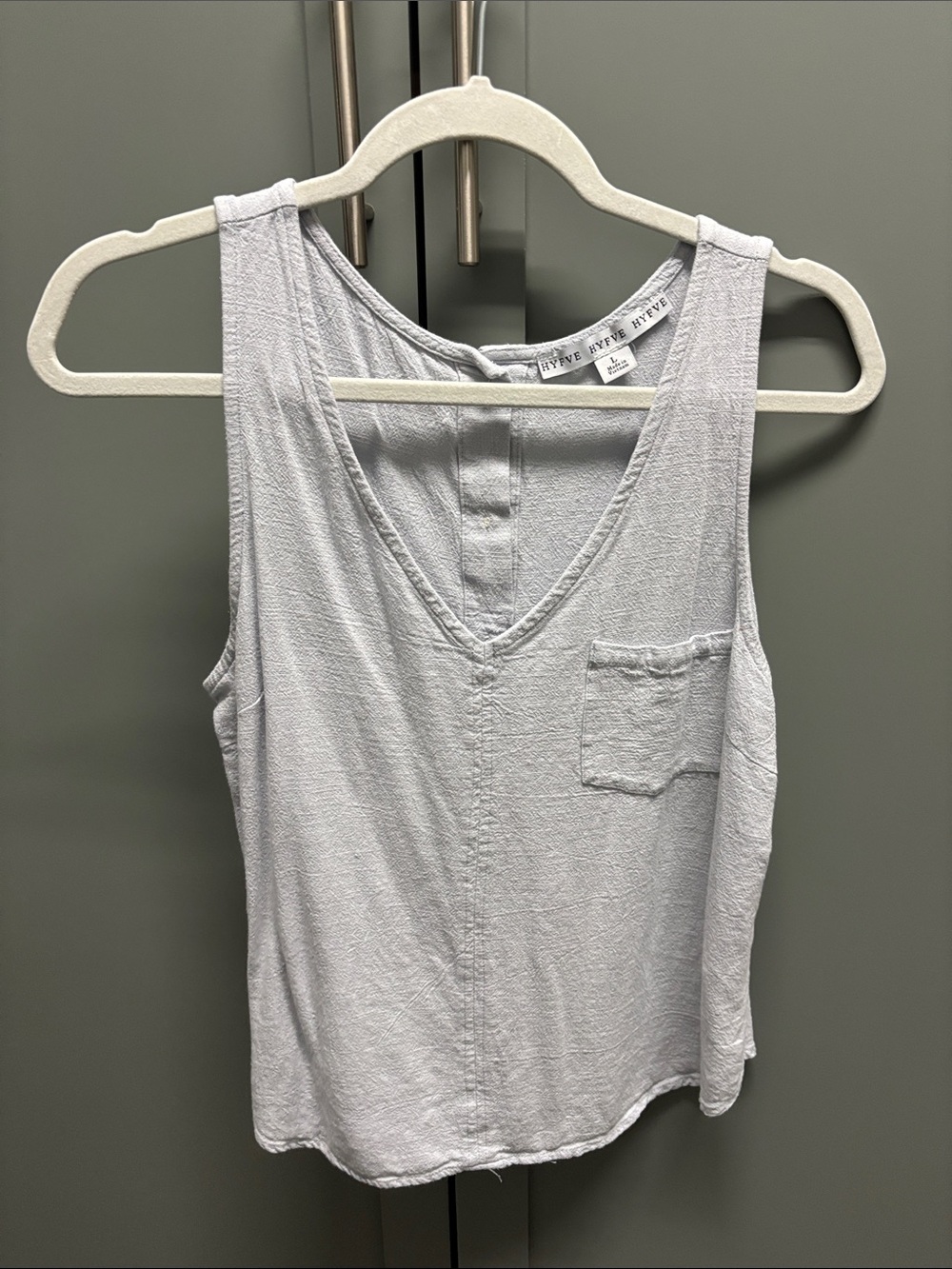 HYFVE Light Gray V-Neck Pocket Tank
